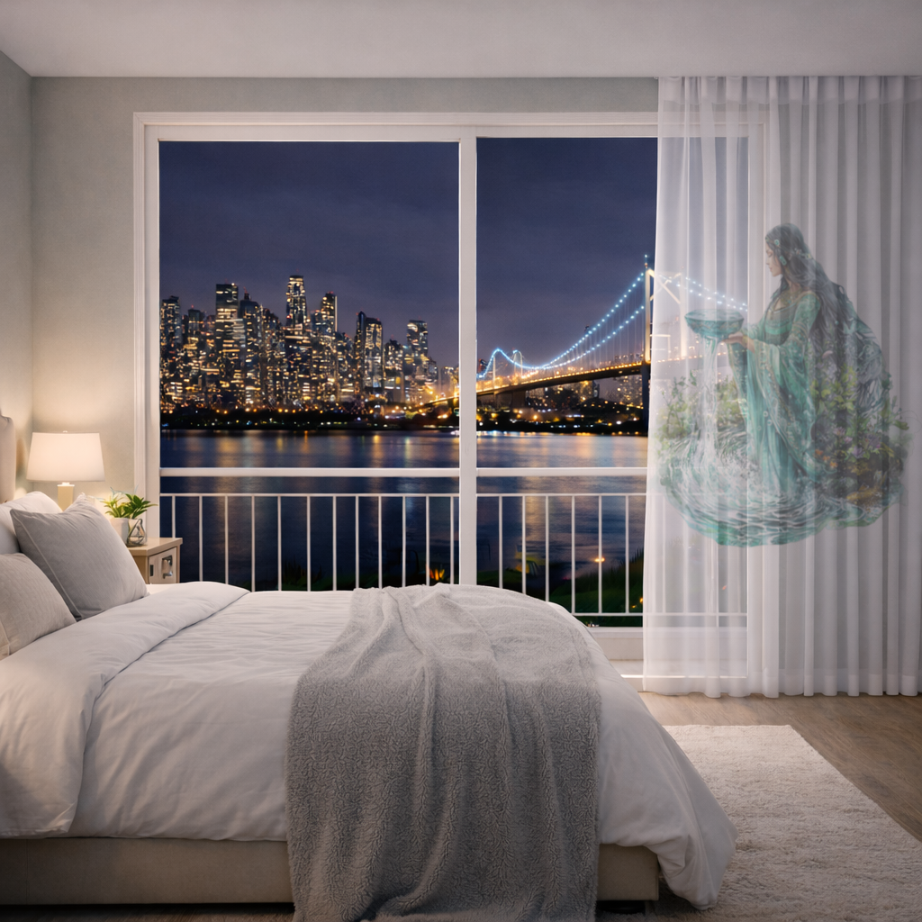 Efsunlu Su Tanrıçası Tül Perde