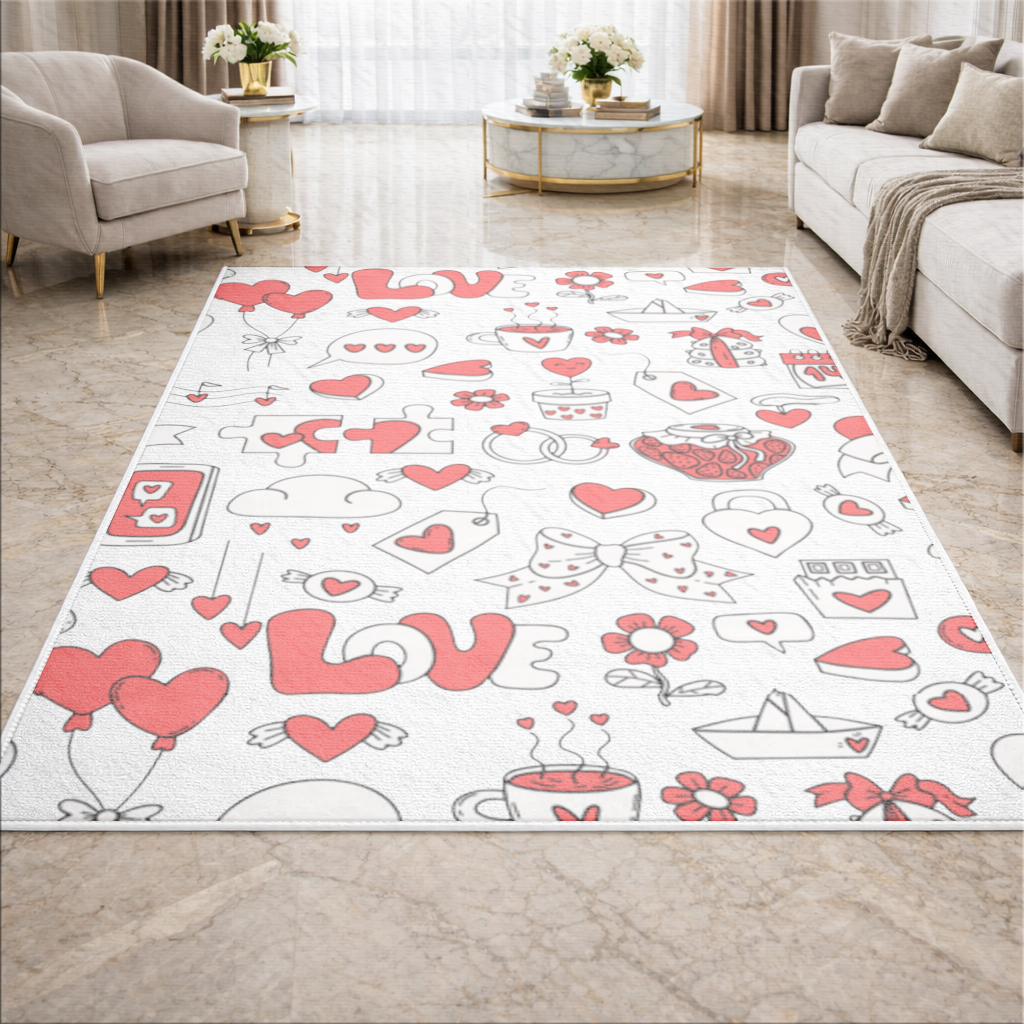 Valentines Day Doodle Love Heart Pattern Cute Design 