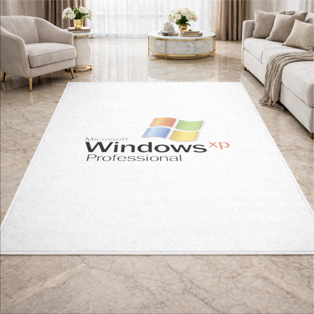 Digital Nostalgia Windows XP Iconic Logo Living room carpet