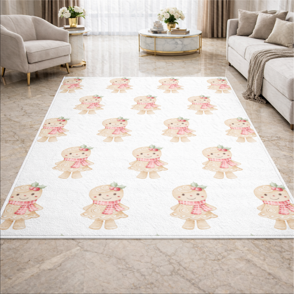 Cute Gingerbread Cookie Character Living room carpet