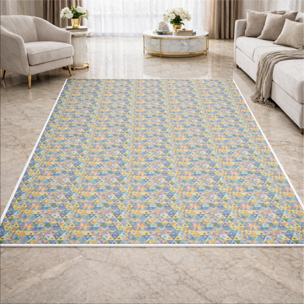 Rainbow triangle pattern Living room carpet