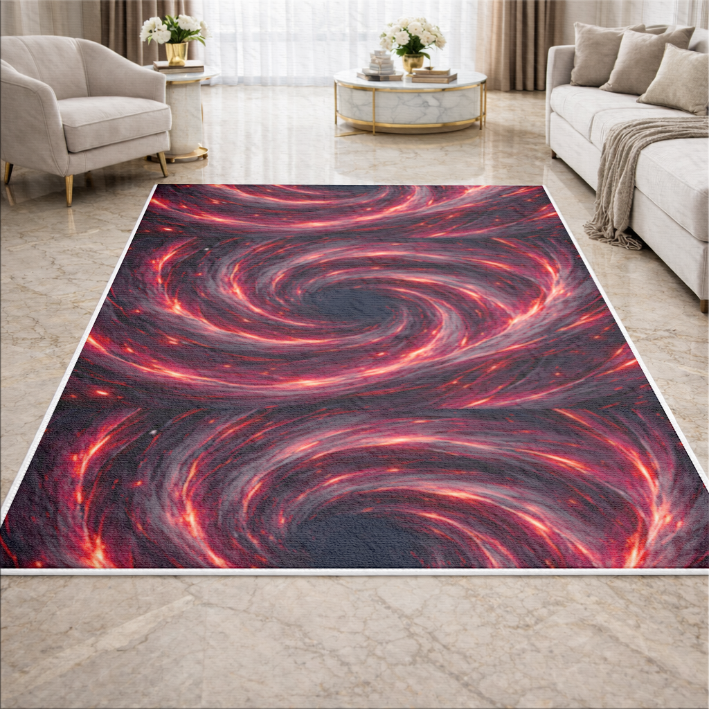 Uchiha Brothers Eternal Black Flames of Amaterasu Living room carpet