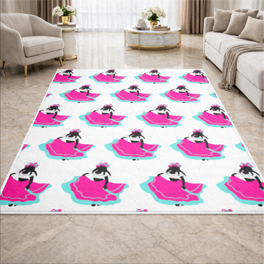 Mexican Folklorico Dancer Silhouette Living room carpet