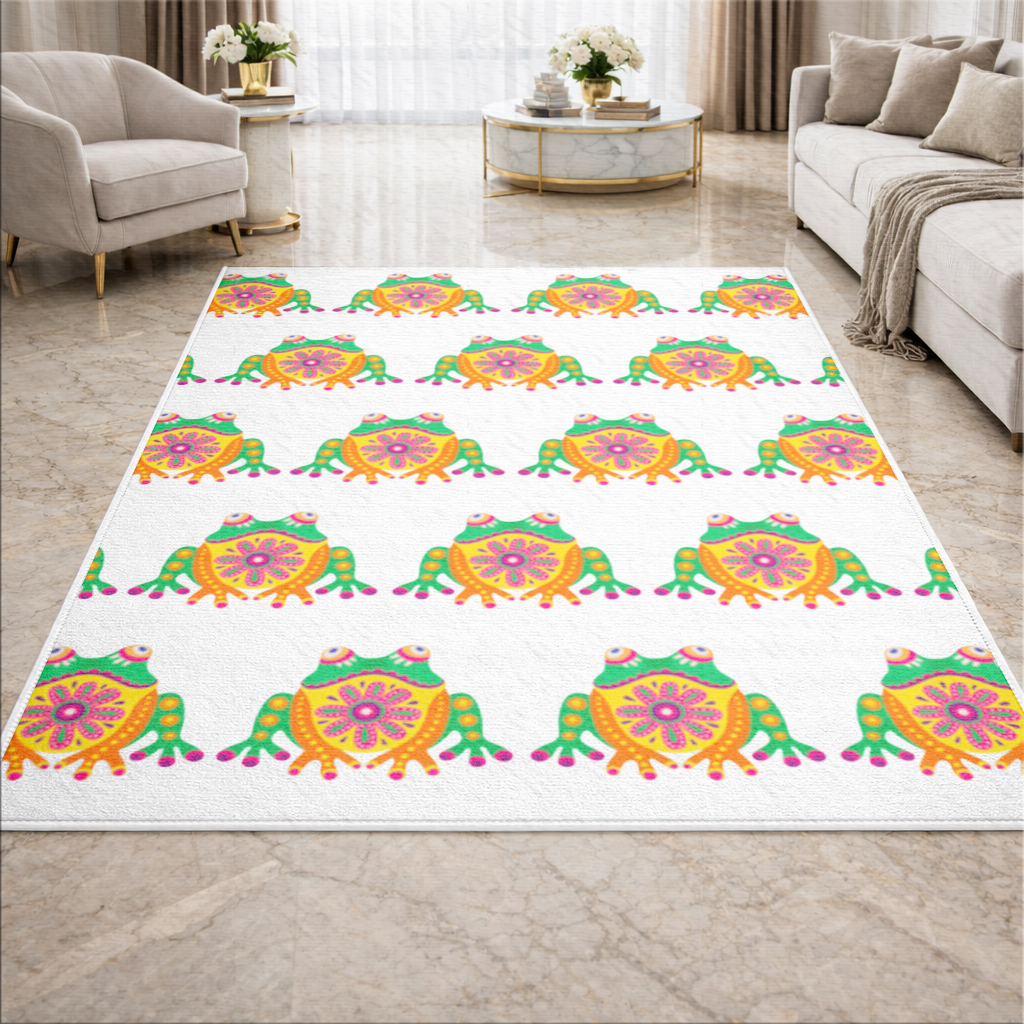Mexican Alebrije Frog Living room carpet