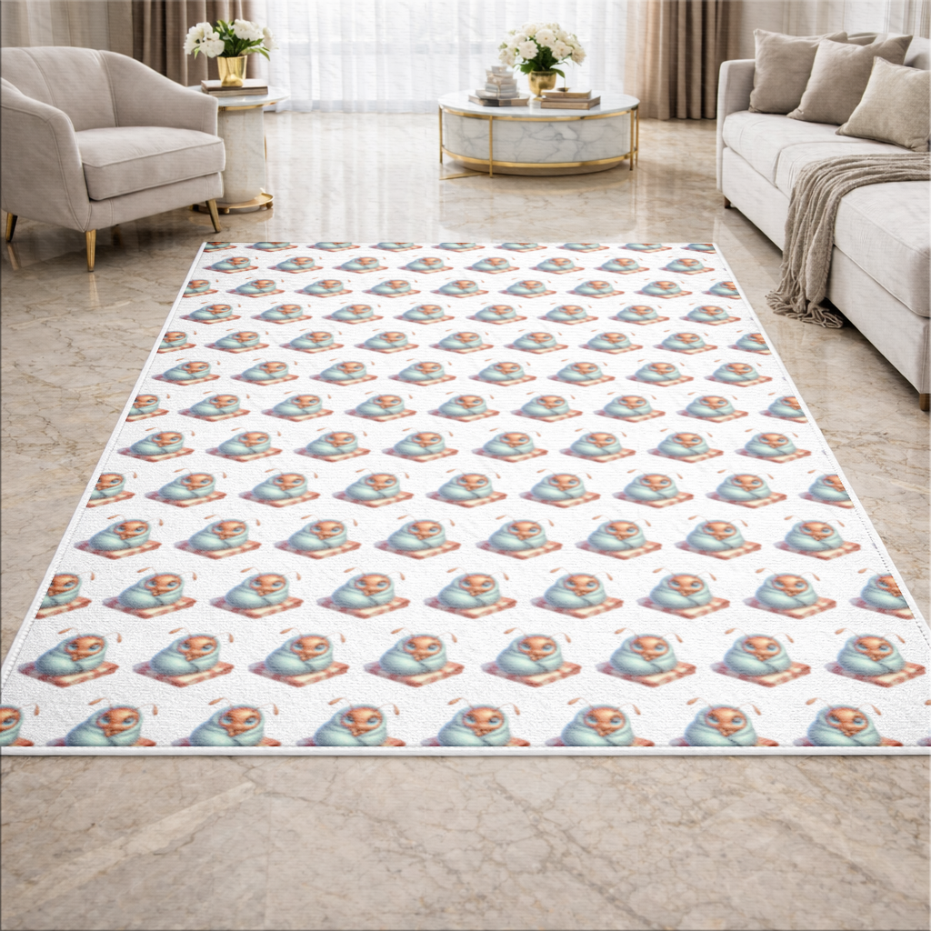 Kawaii Baby Ant Wrapped in Blanket Living room carpet
