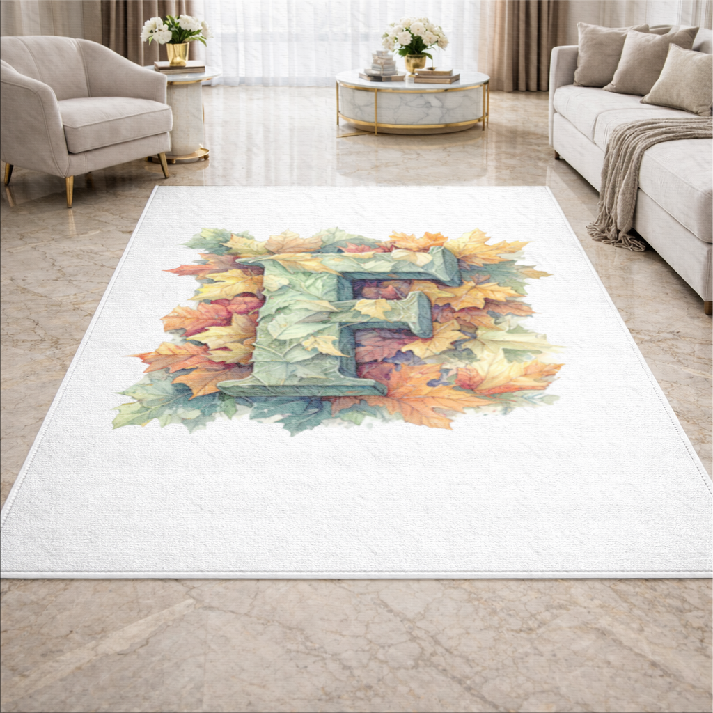 Autumn Leaf Monogram F Living room carpet