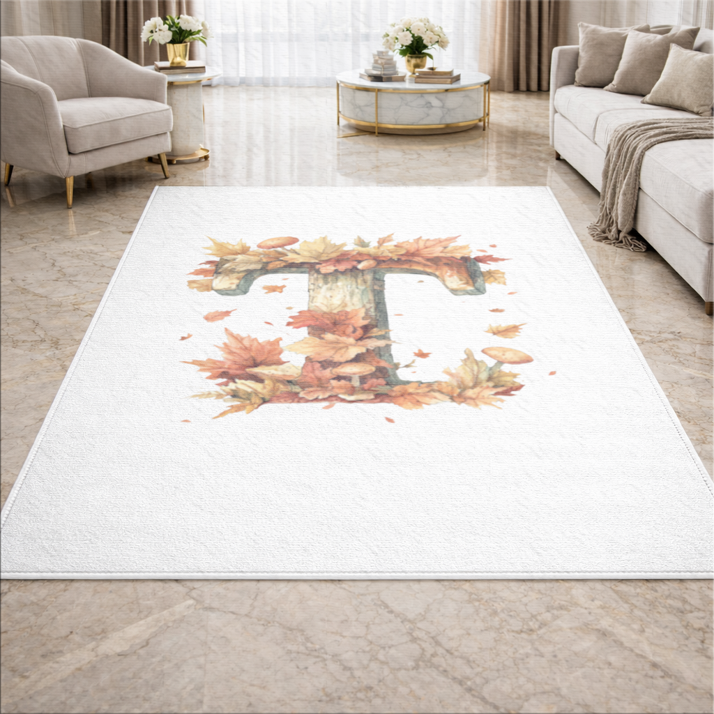 Autumn Leaf Wooden Letter T Living room carpet