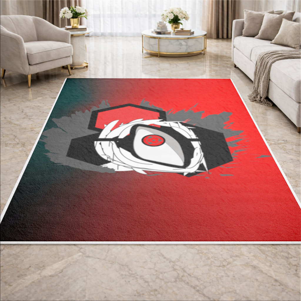 Mistik Kırmızı Göz Hegzagon Salon Halısı