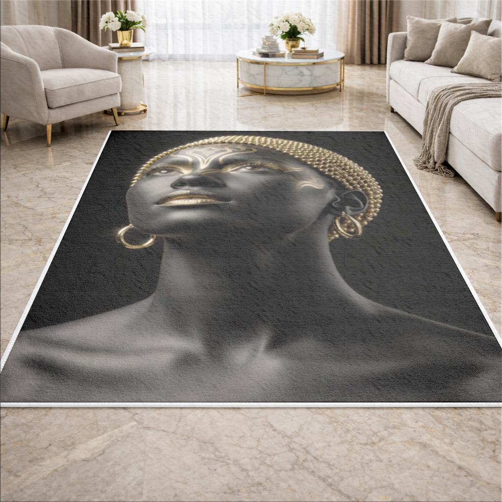 Gold Afrofuturistic Black Woman 