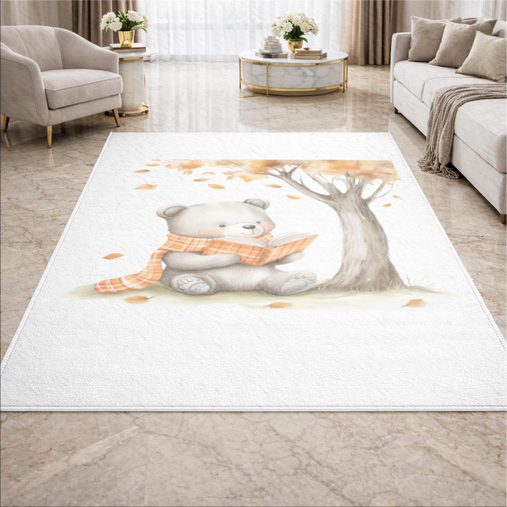 Reading Bear with Orange Scarf 