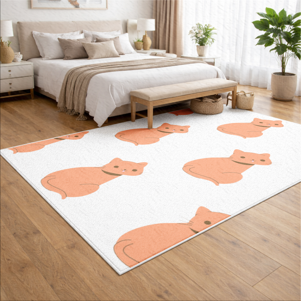 furry feline friends Living room carpet