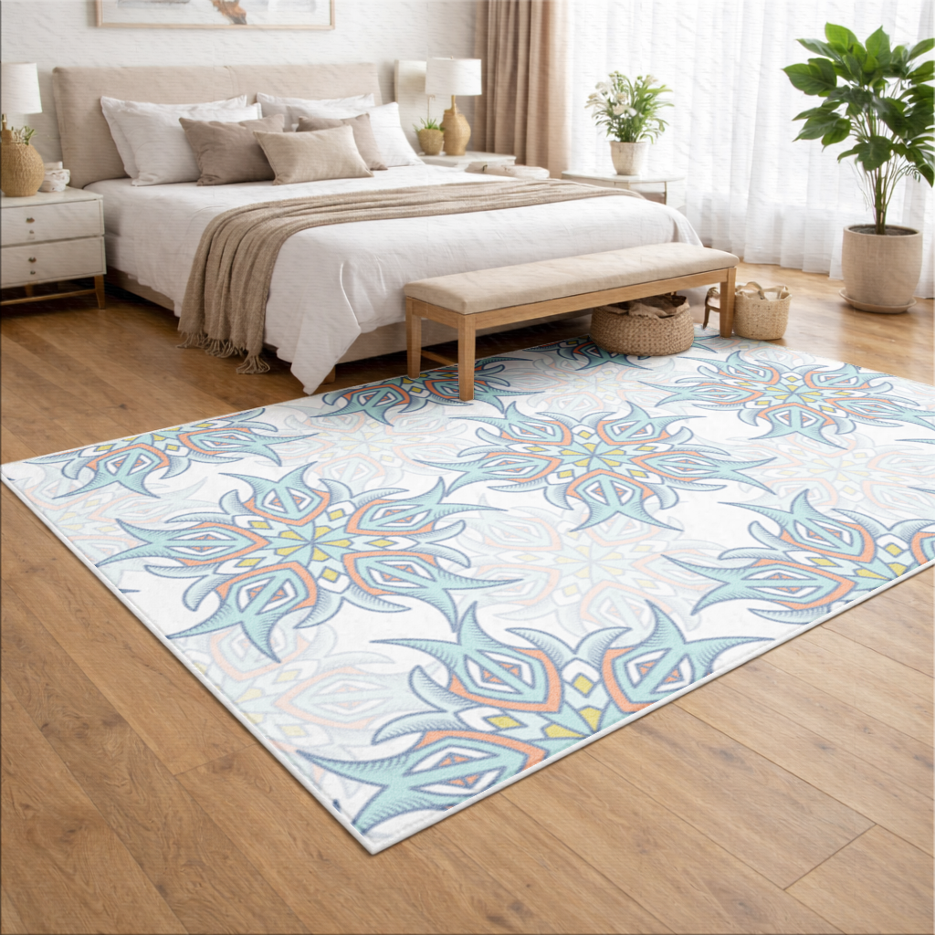 An abstract visual Living room carpet