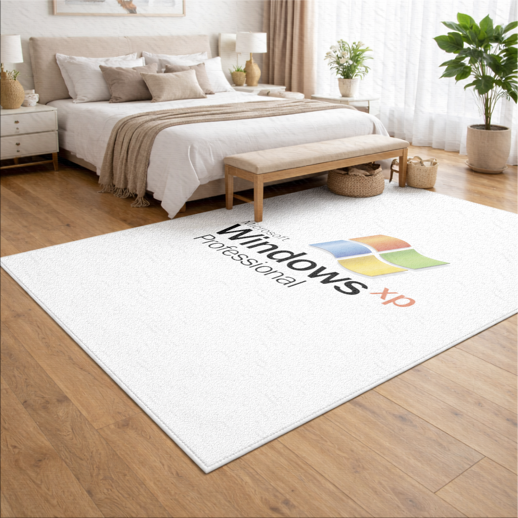Digital Nostalgia Windows XP Iconic Logo Living room carpet