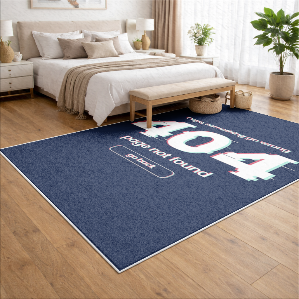 404 Error Glitch Design Living room carpet