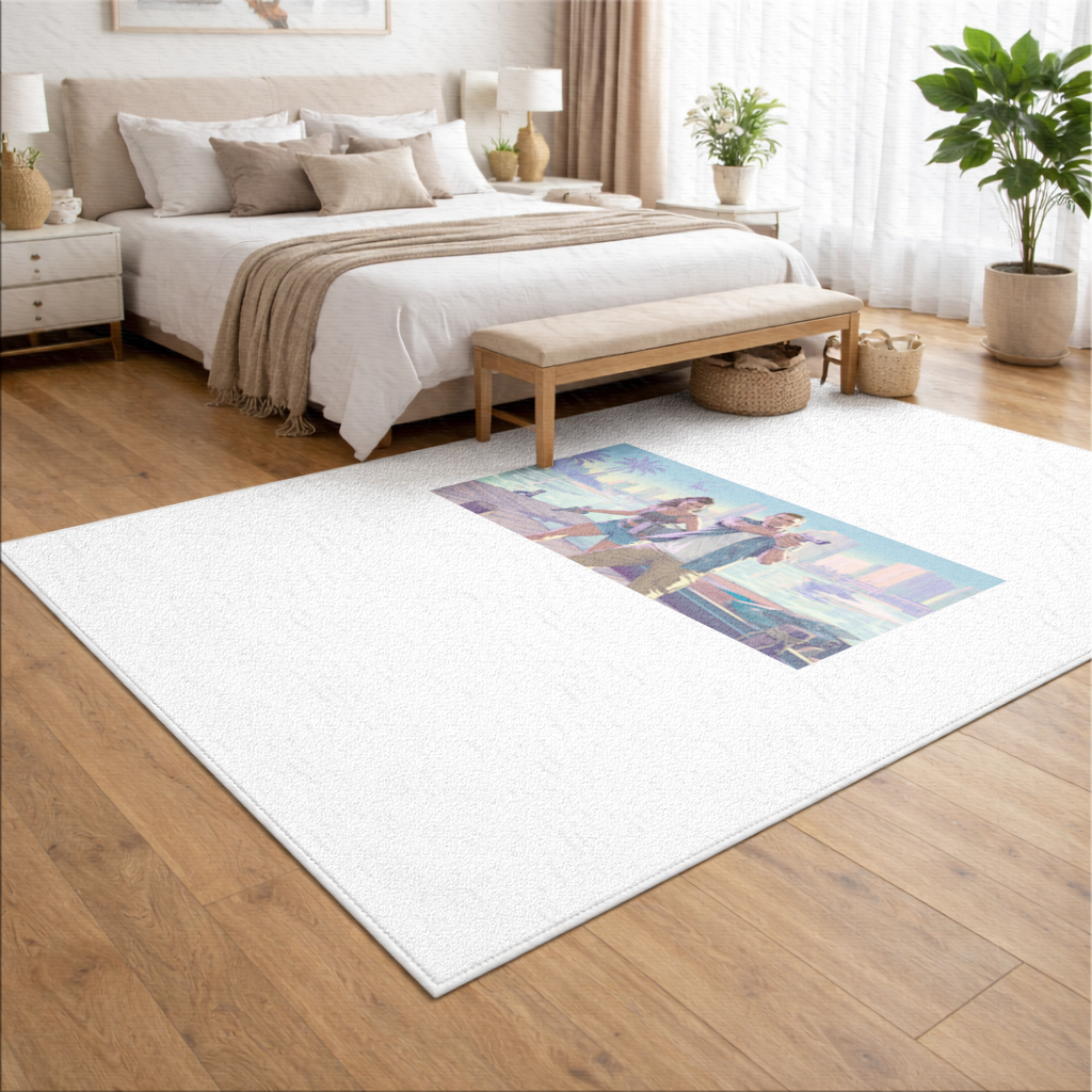 Vice City Showdown  Tropical Heist Duo Living room carpet