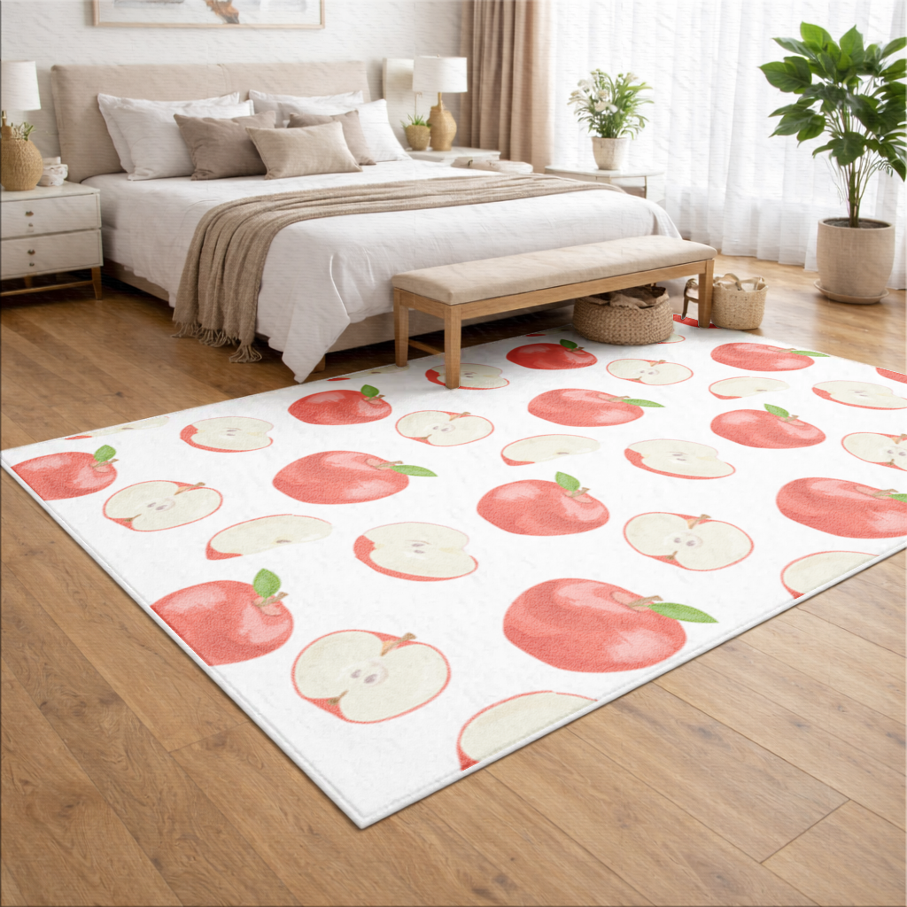 Red Apple Slices Living room carpet