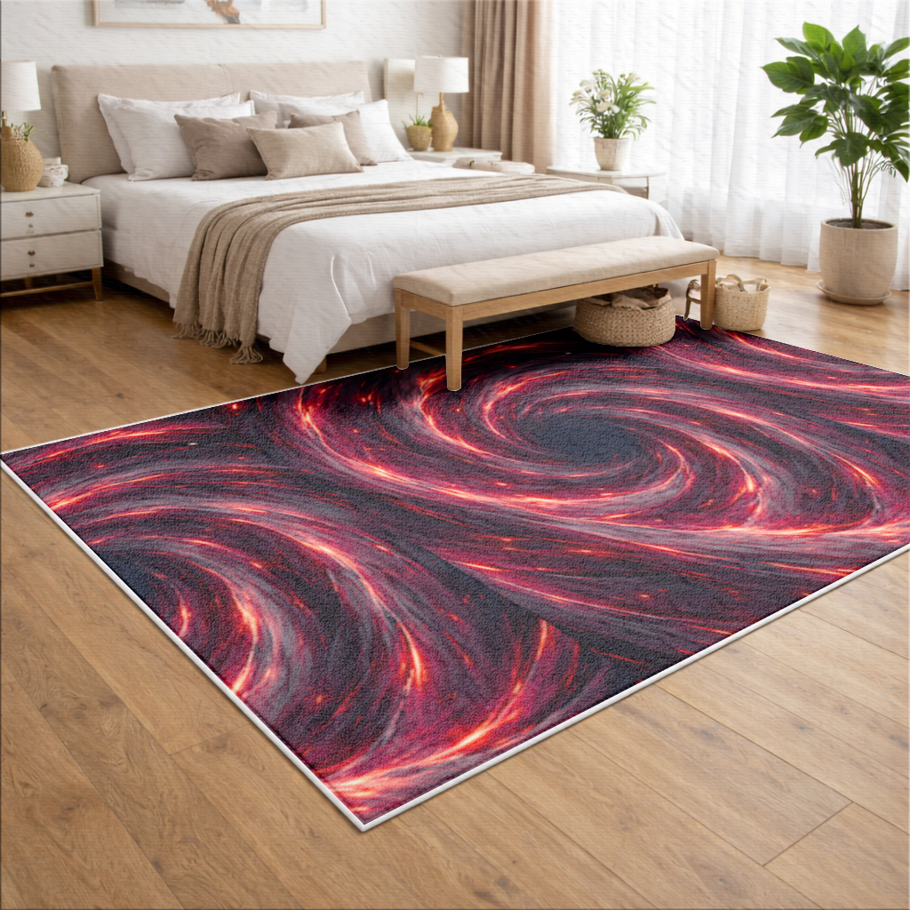 Uchiha Brothers Eternal Black Flames of Amaterasu Living room carpet