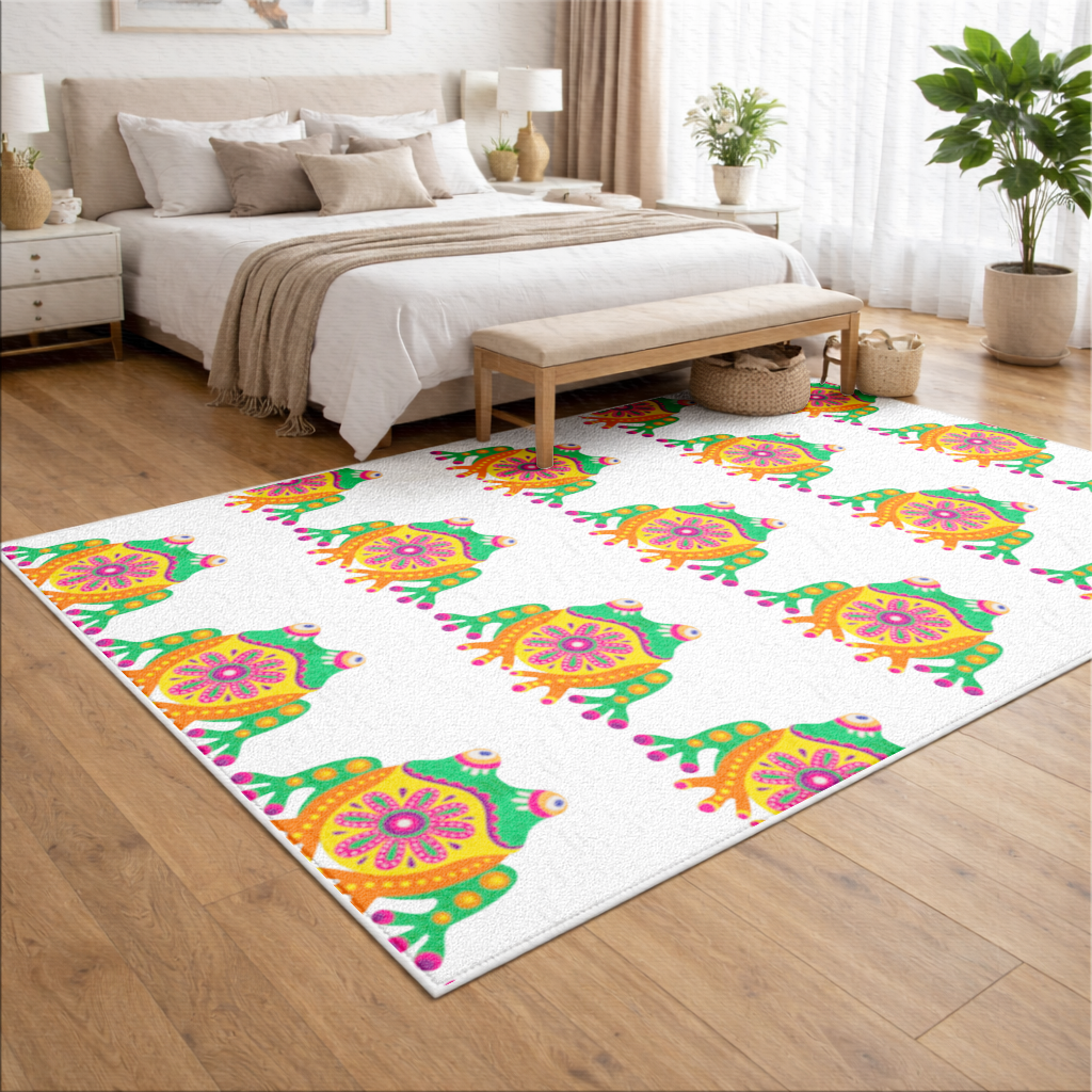 Mexican Alebrije Frog Living room carpet