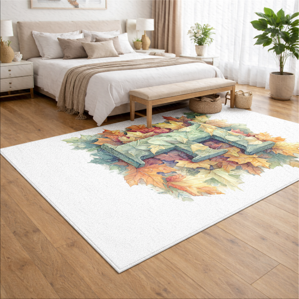 Autumn Leaf Monogram F Living room carpet
