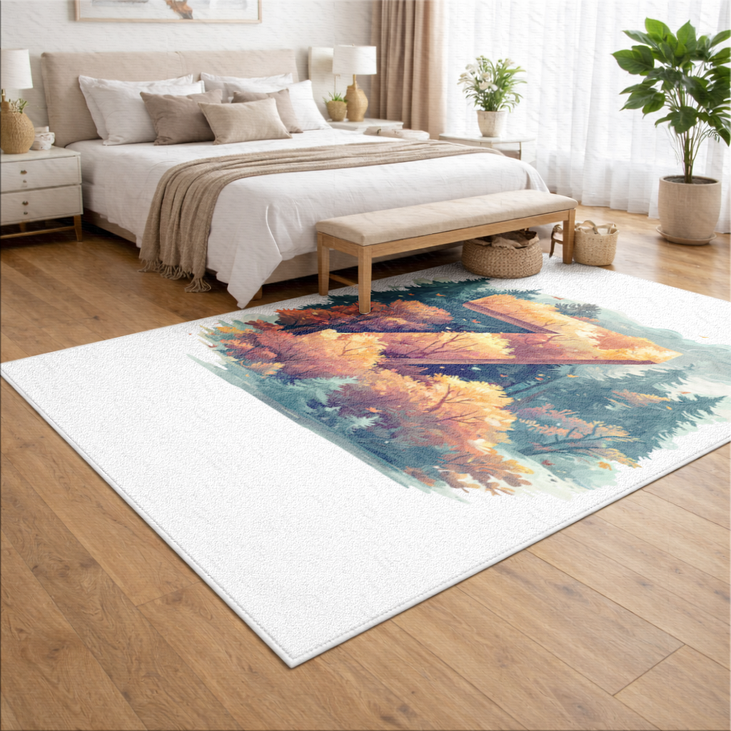 Autumn Leaf Forest Letter Z Living room carpet