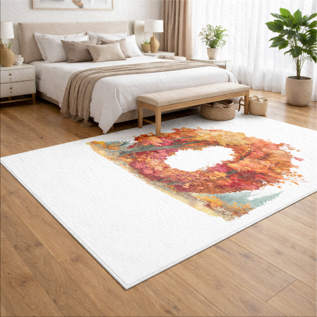 Autumn Leaf Letter O Living room carpet