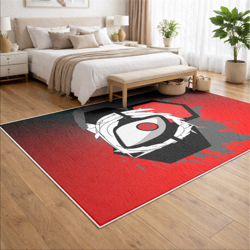 Mistik Kırmızı Göz Hegzagon Salon Halısı