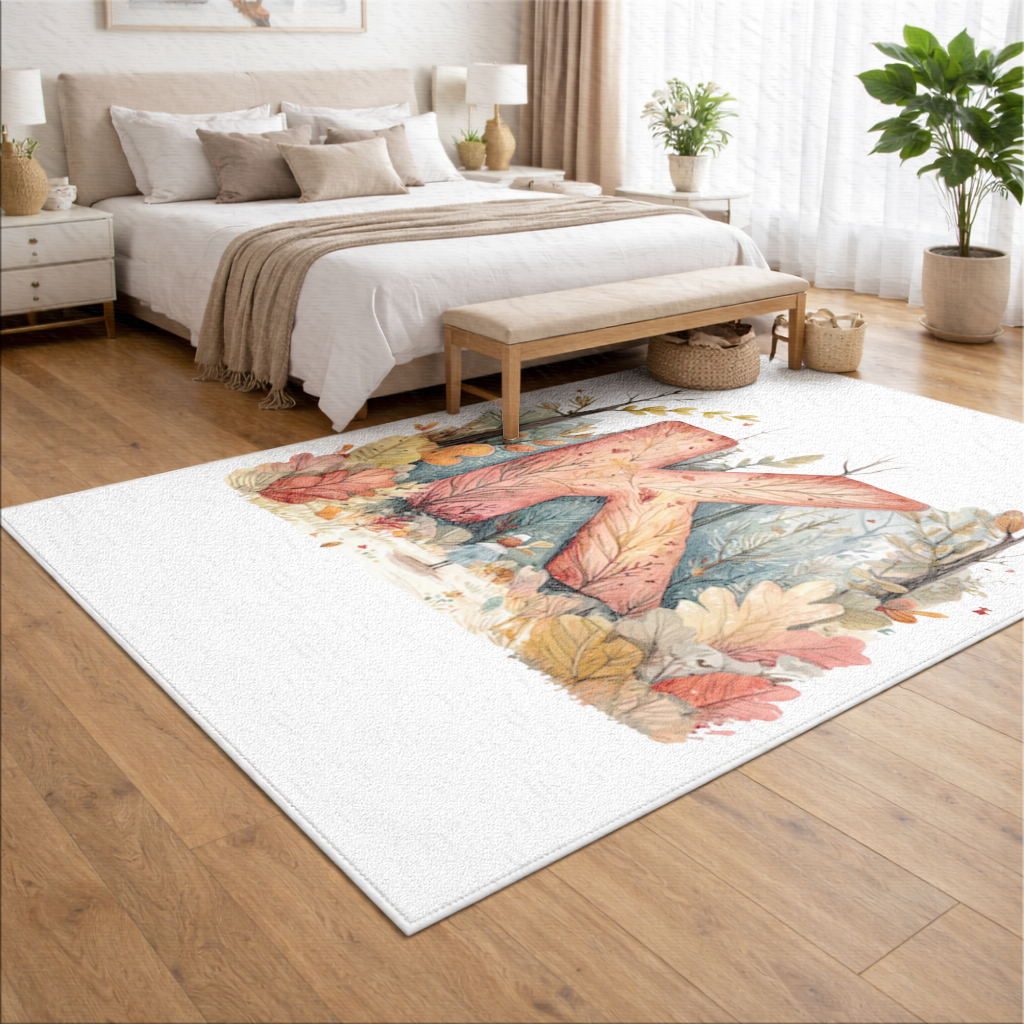 Autumn Forest Letter K Living room carpet