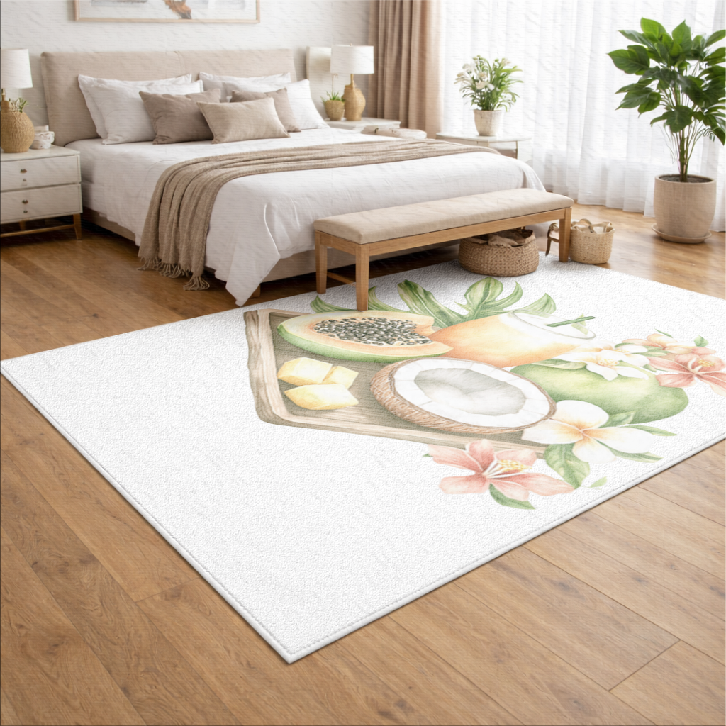 Tropical Papaya and Coconut Juice Living room carpet