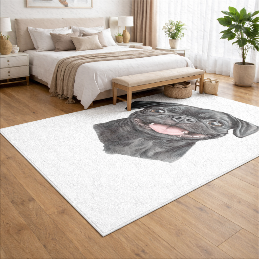 Happy Black Pug Face 