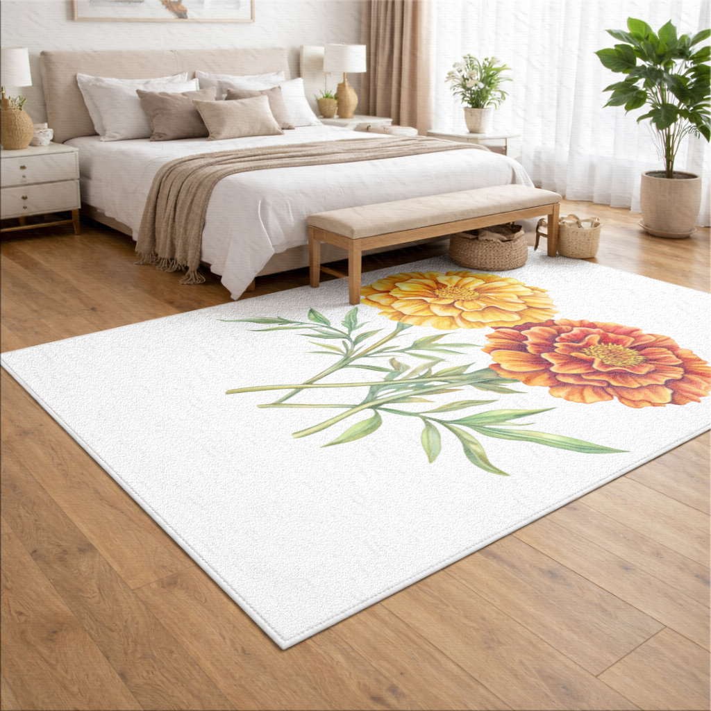 Botanical Yellow Orange Marigold 