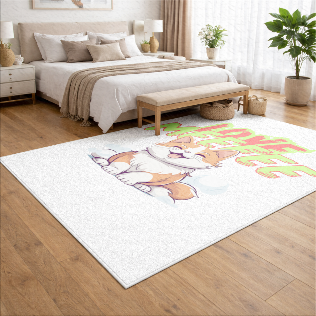Cute Orange Cat Love Me Living room carpet