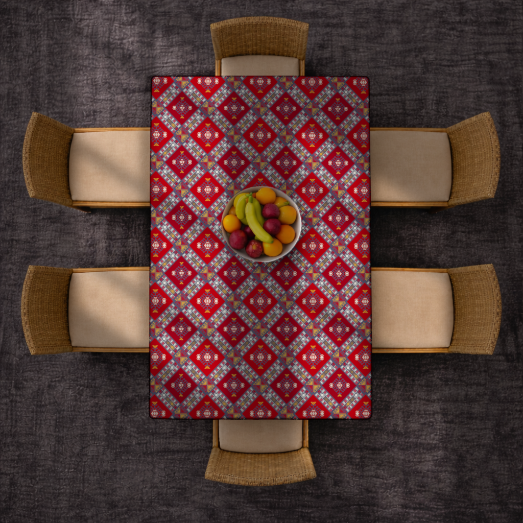 Traditional Kilim Pattern Motif Rectangular Tablecloth