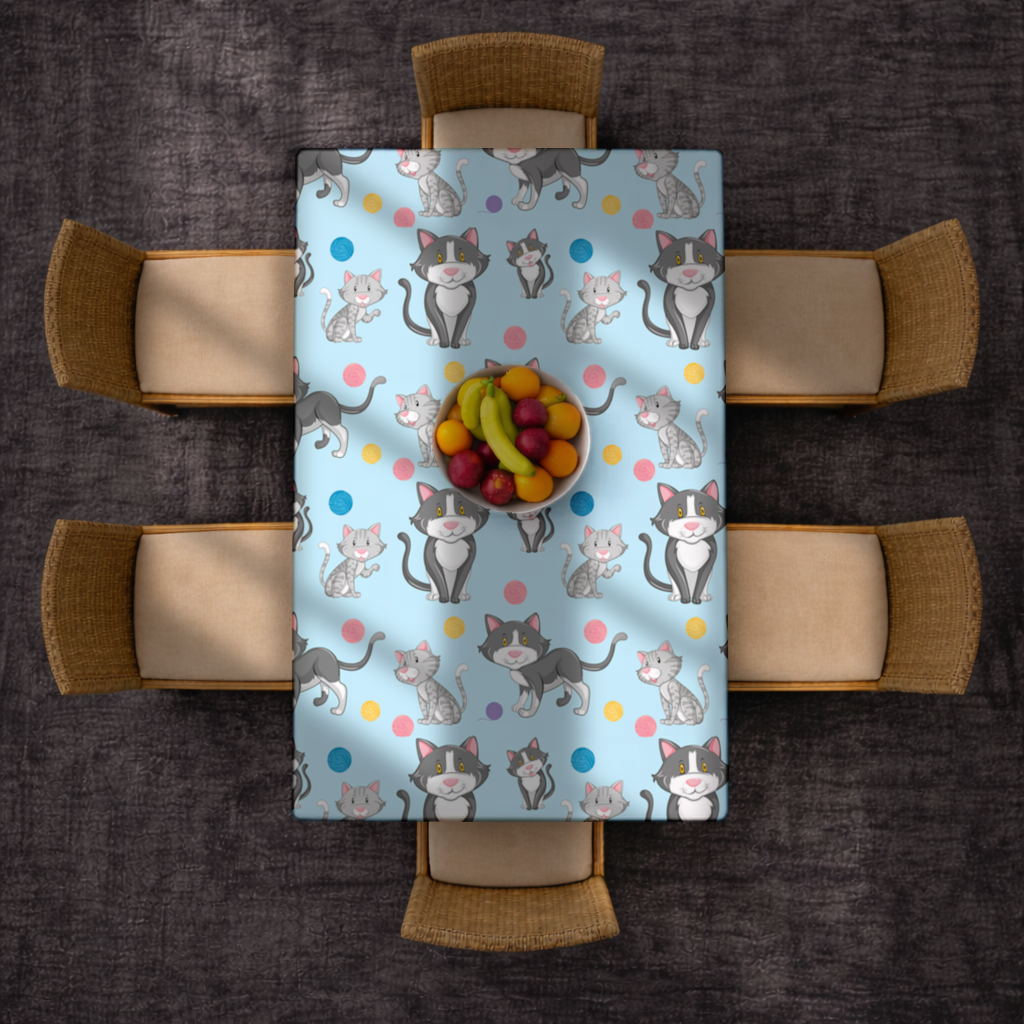 cat repeat pattern Rectangular Tablecloth