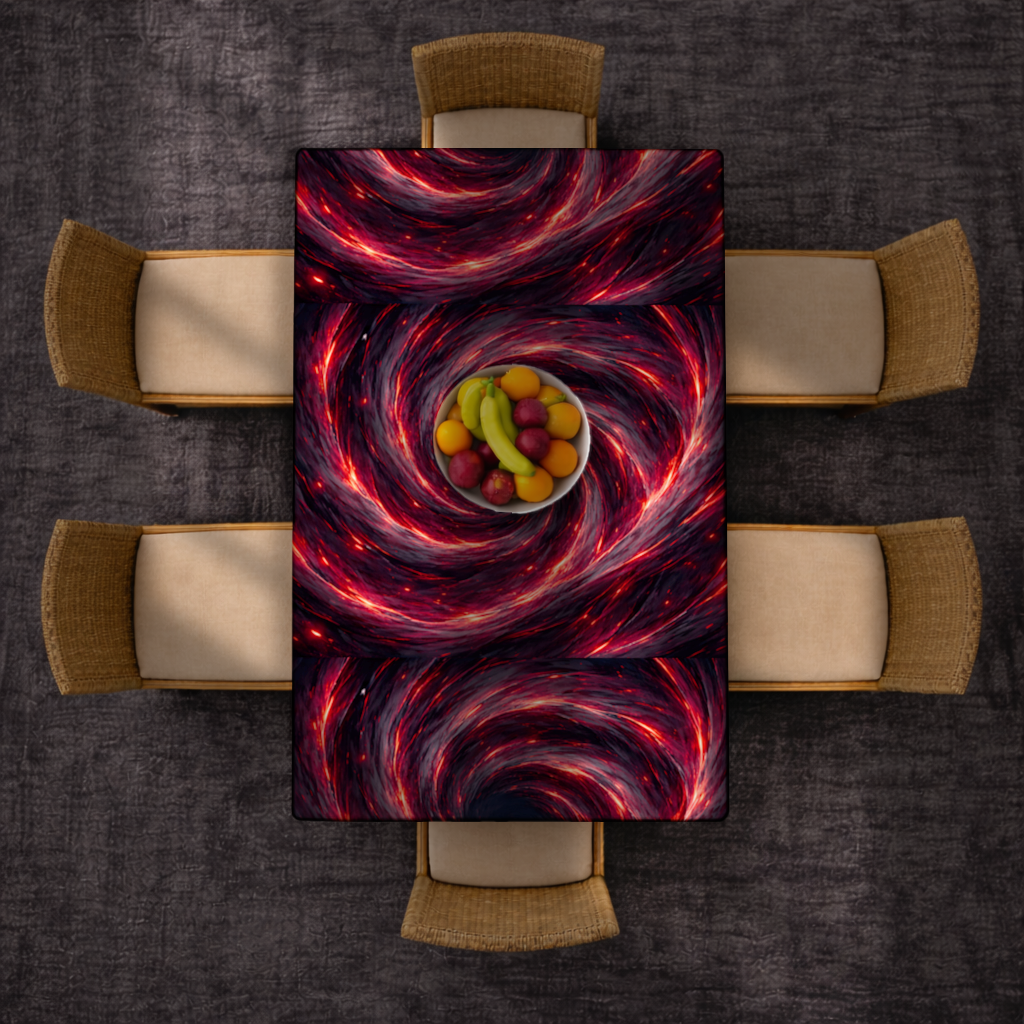 Uchiha Brothers Eternal Black Flames of Amaterasu Rectangular Tablecloth
