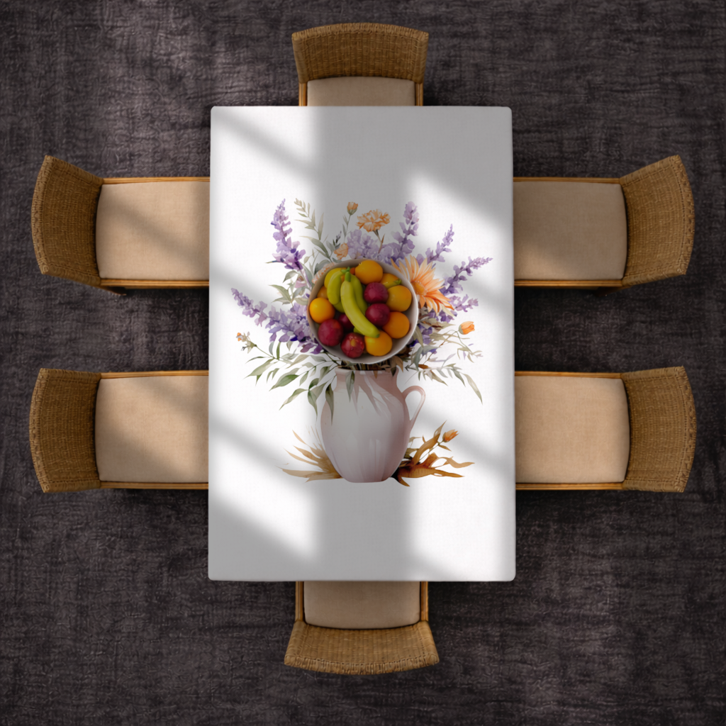 Cottagecore Wildflower Pitcher Rectangular Tablecloth