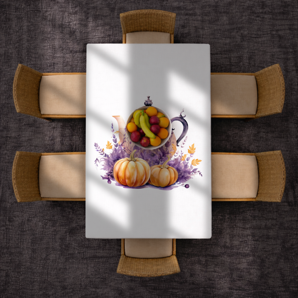 Vintage Purple Floral Pumpkin Teapot 