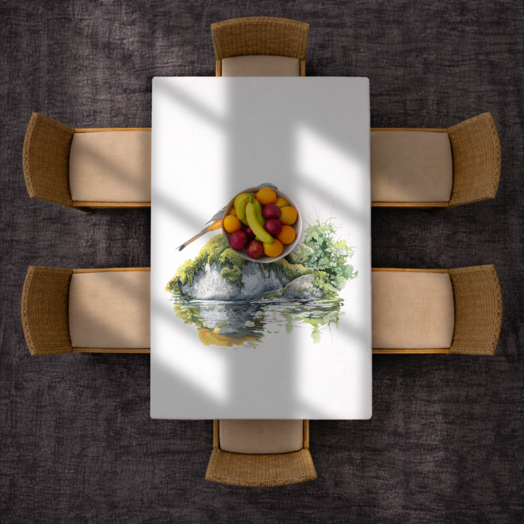 Orange Baltimore Oriole Bird Rectangular Tablecloth