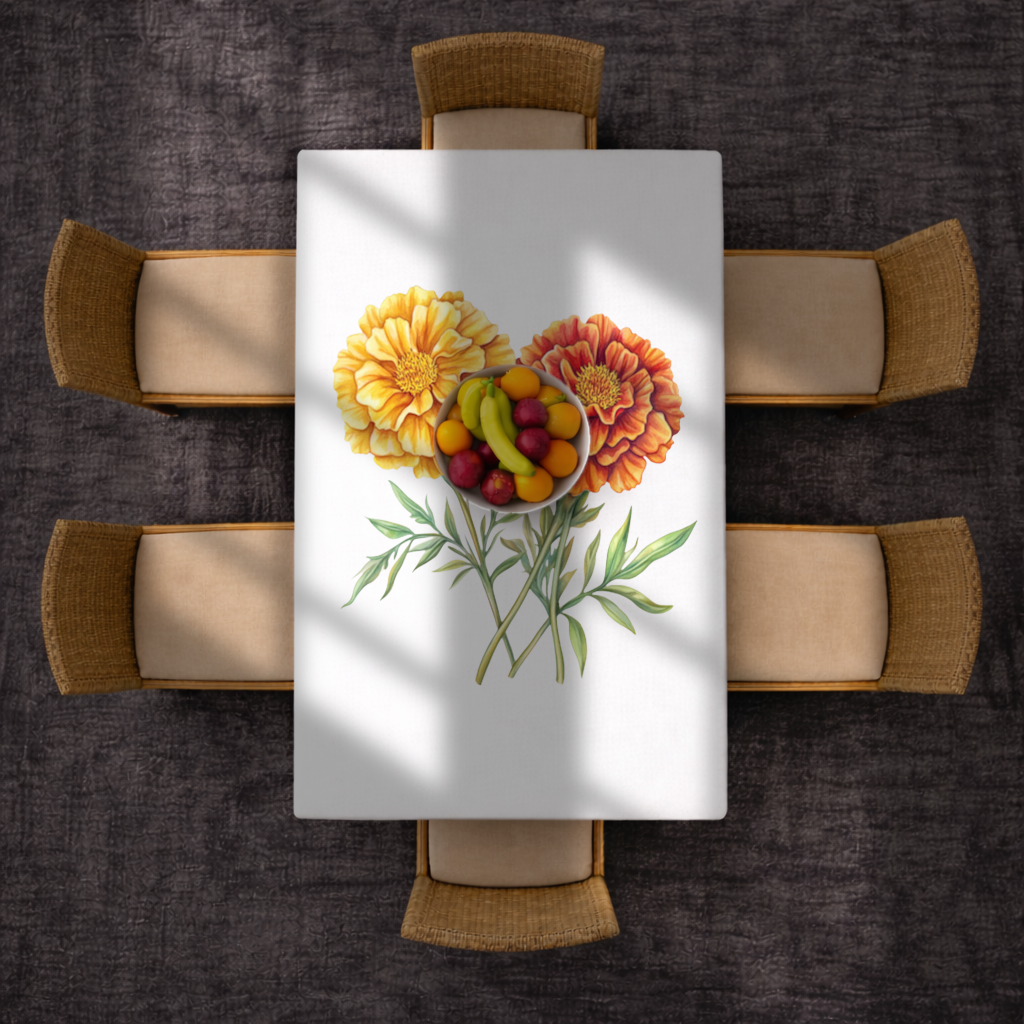 Botanical Yellow Orange Marigold 