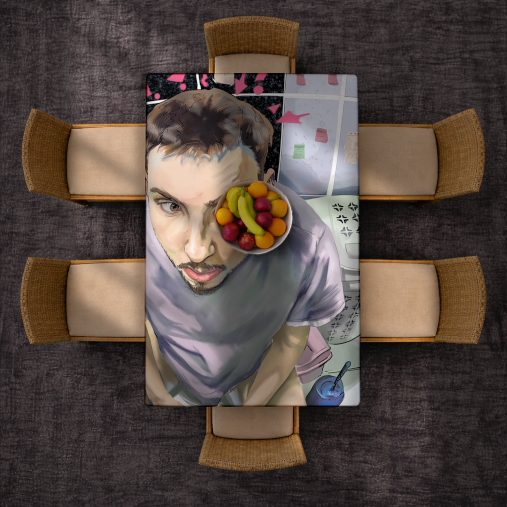 Toilet allegory Rectangular Tablecloth