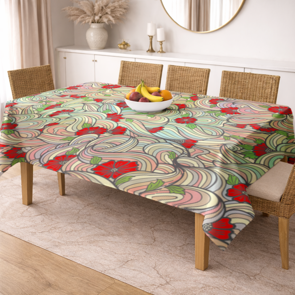 Floral Retro Wavy Pattern 