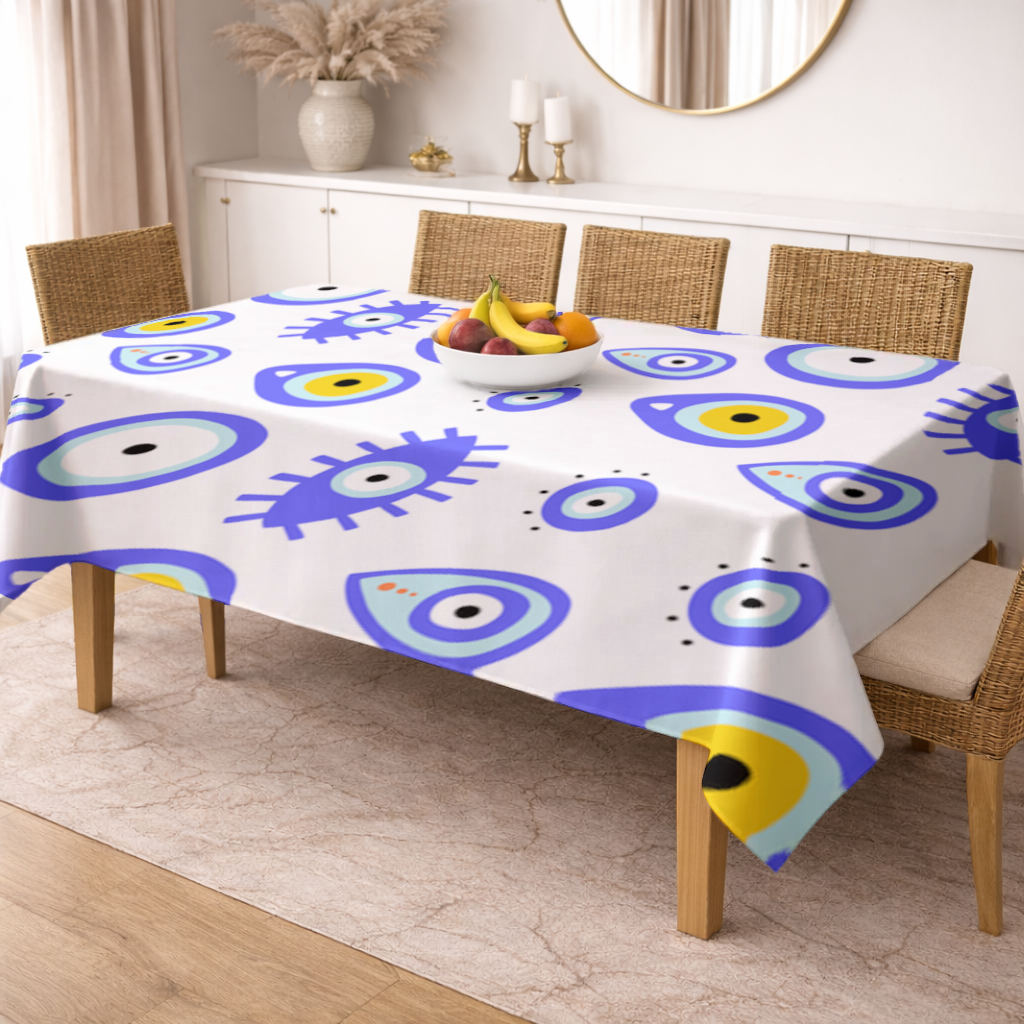 Evil Eye Pattern Rectangular Tablecloth