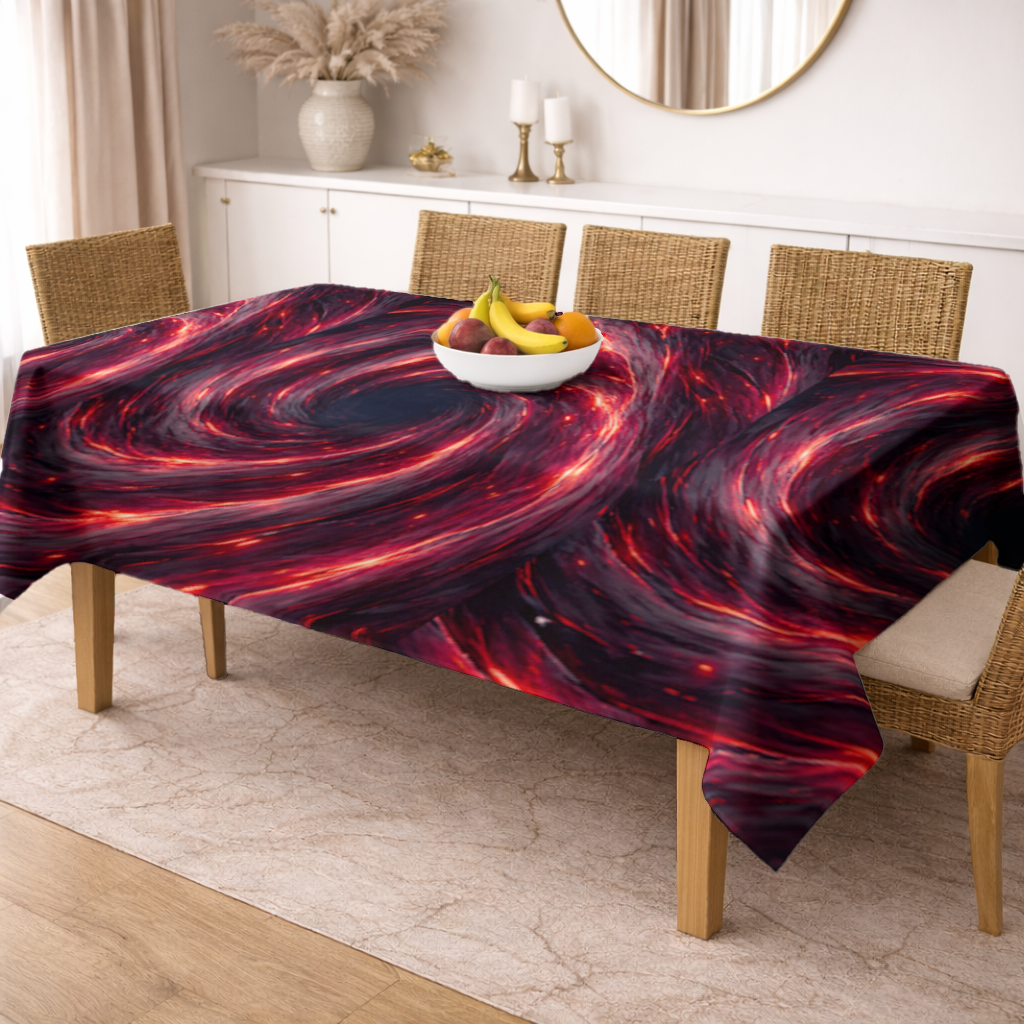 Uchiha Brothers Eternal Black Flames of Amaterasu Rectangular Tablecloth