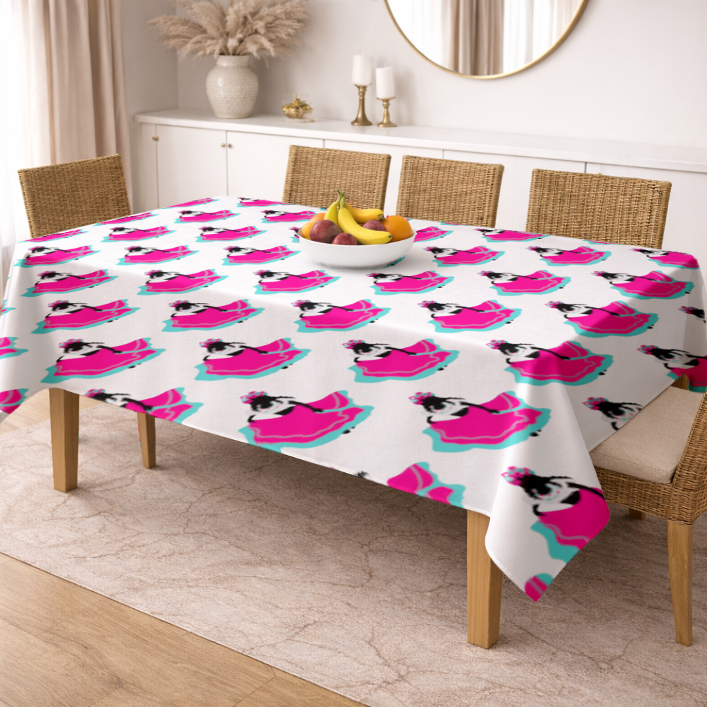 Mexican Folklorico Dancer Silhouette Rectangular Tablecloth