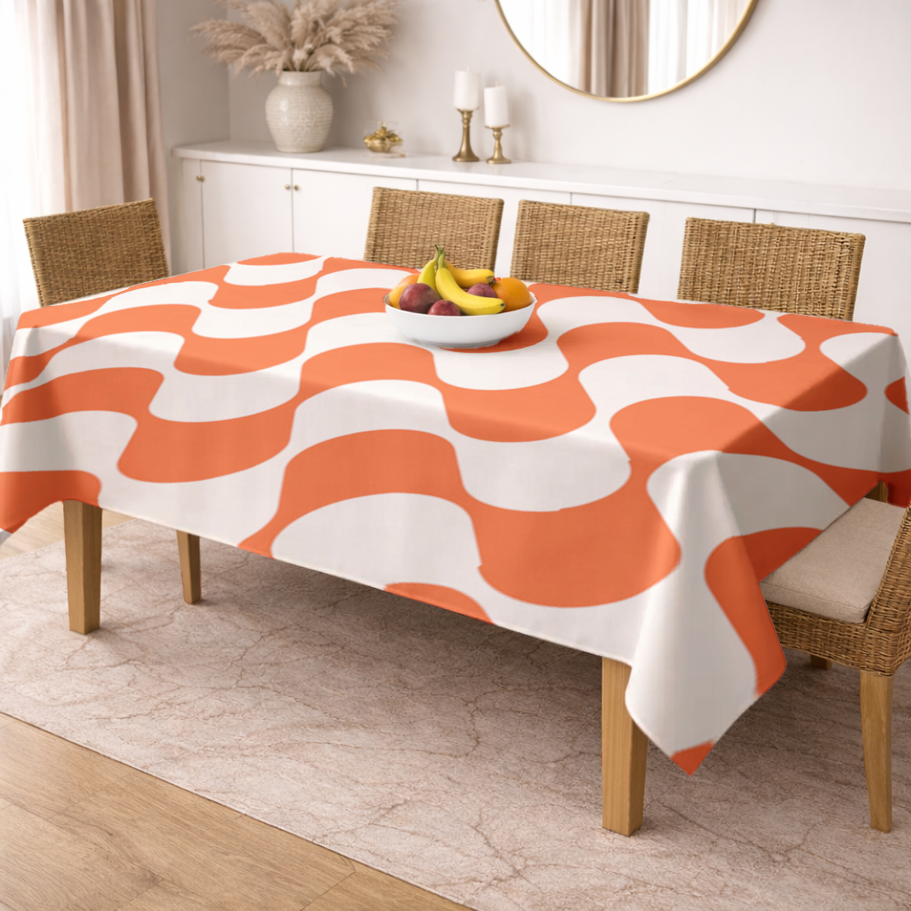 Retro 70s Orange Cream Groovy Curves