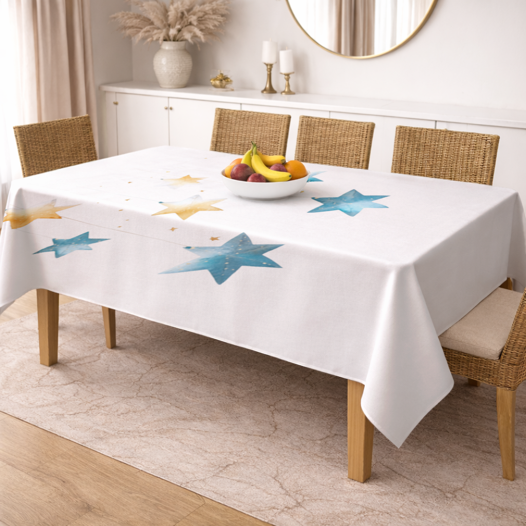 Watercolor Hanging Stars Rectangular Tablecloth