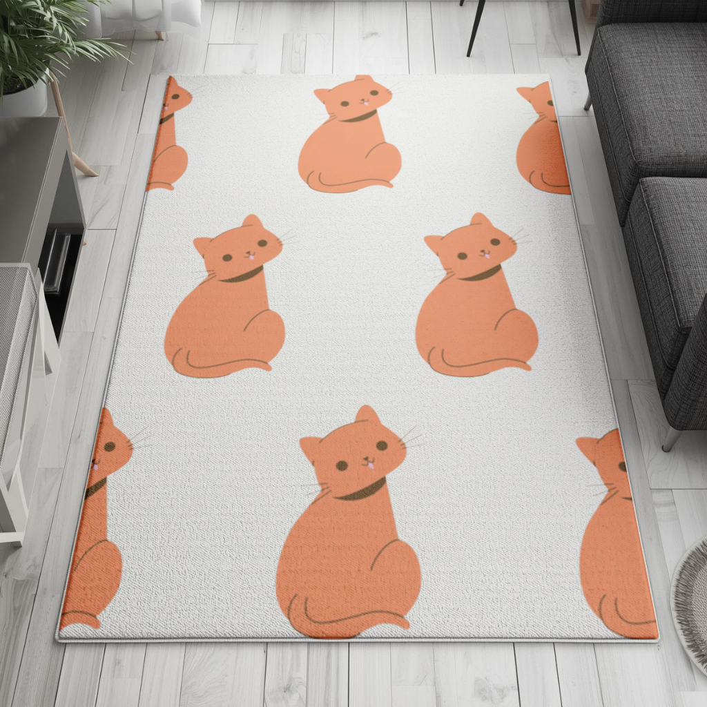 furry feline friends Living room carpet
