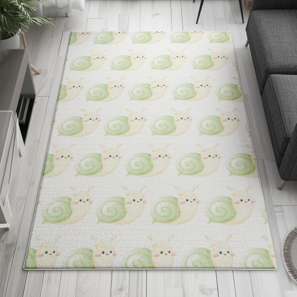 Cute Snail Illustration Living room carpet