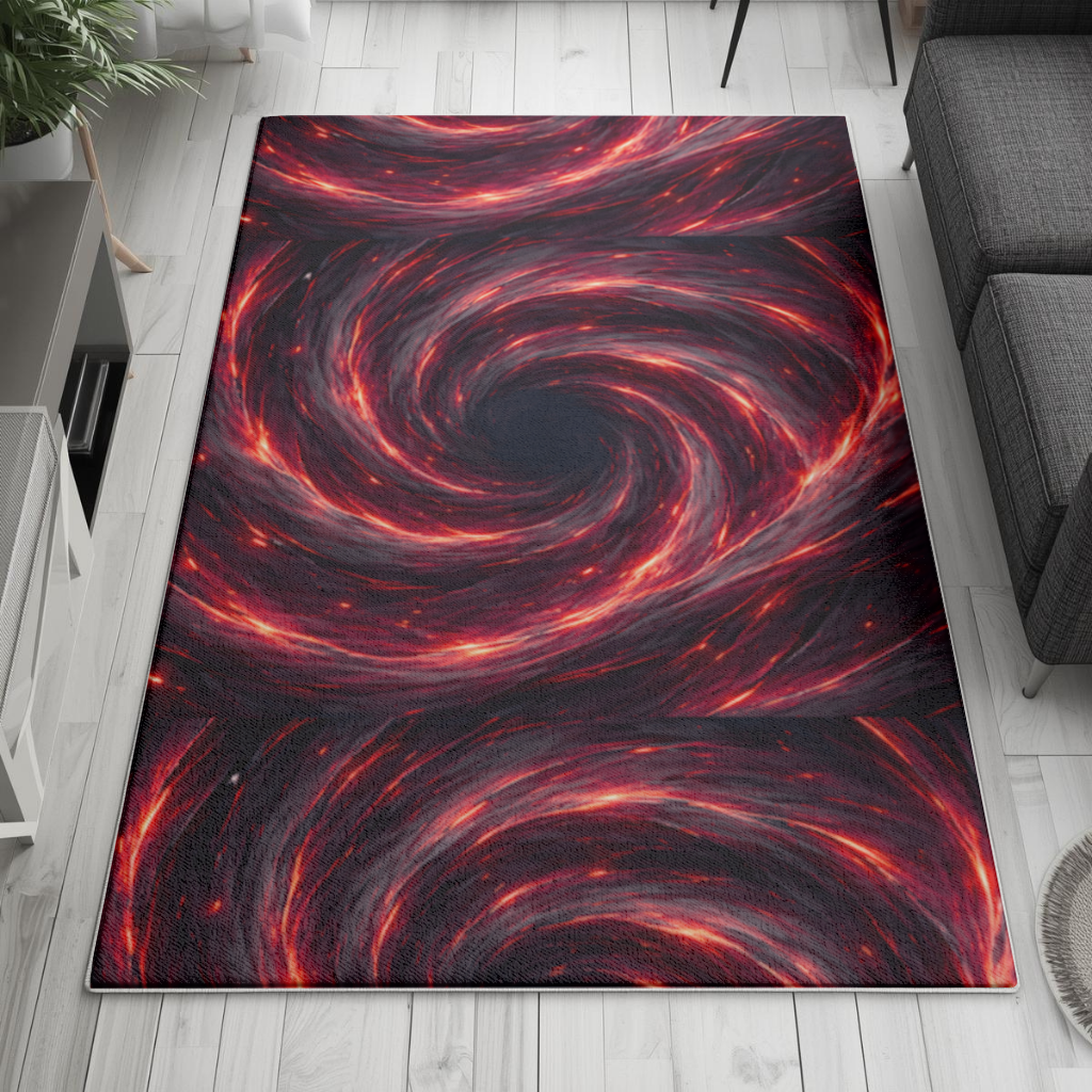 Uchiha Brothers Eternal Black Flames of Amaterasu Living room carpet