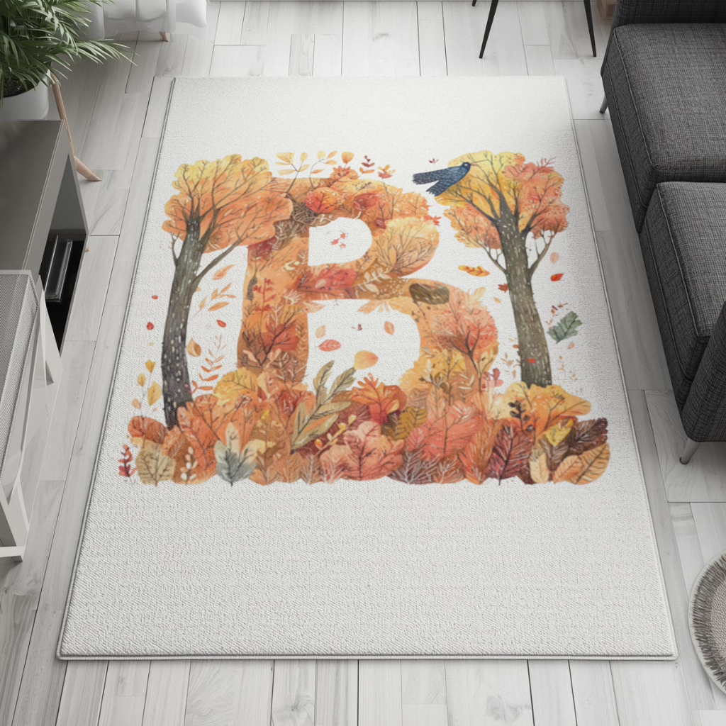 Fall Foliage Letter B Living room carpet