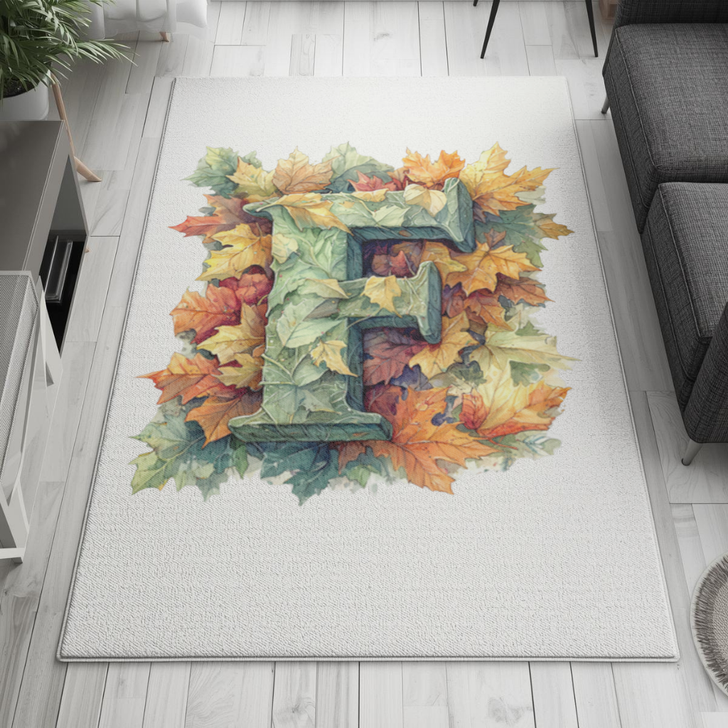 Autumn Leaf Monogram F Living room carpet